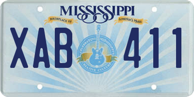 MS license plate XAB411