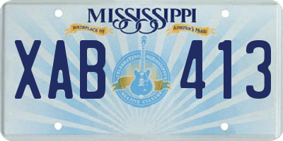 MS license plate XAB413
