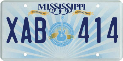 MS license plate XAB414