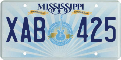 MS license plate XAB425