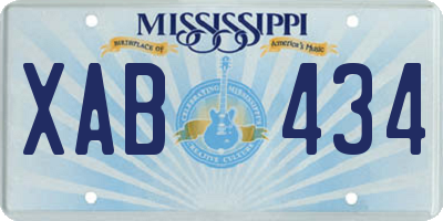 MS license plate XAB434