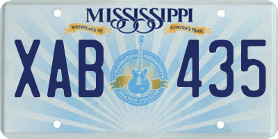 MS license plate XAB435