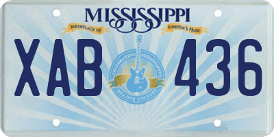 MS license plate XAB436