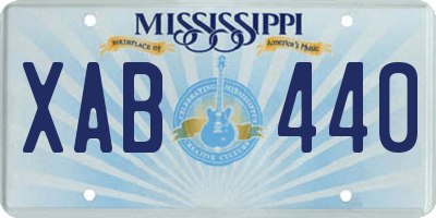MS license plate XAB440