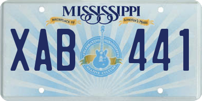 MS license plate XAB441