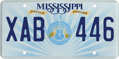 MS license plate XAB446