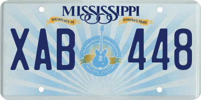 MS license plate XAB448