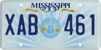 MS license plate XAB461