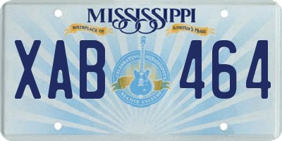MS license plate XAB464