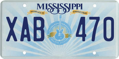 MS license plate XAB470
