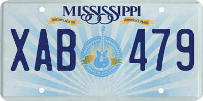 MS license plate XAB479