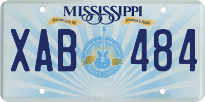MS license plate XAB484