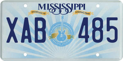 MS license plate XAB485