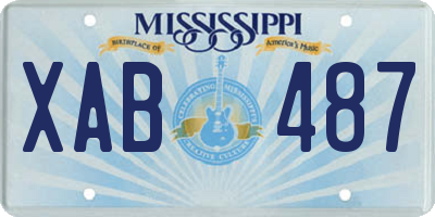 MS license plate XAB487