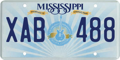 MS license plate XAB488