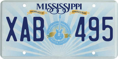 MS license plate XAB495