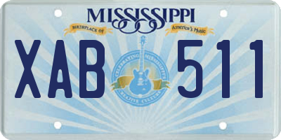 MS license plate XAB511