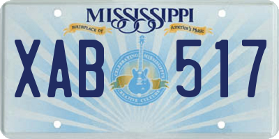 MS license plate XAB517