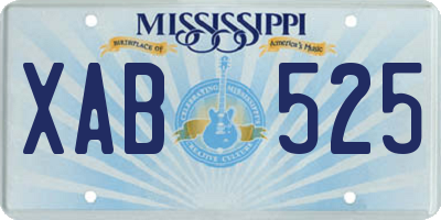 MS license plate XAB525