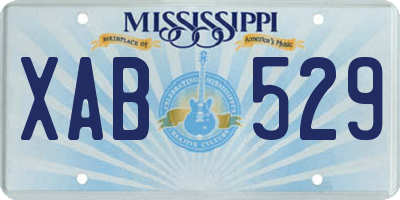 MS license plate XAB529