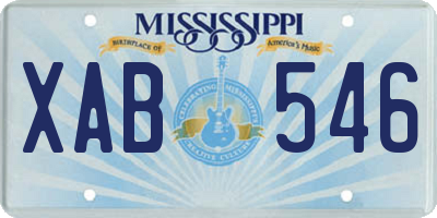 MS license plate XAB546