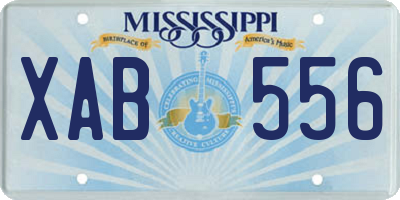 MS license plate XAB556