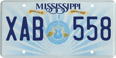 MS license plate XAB558