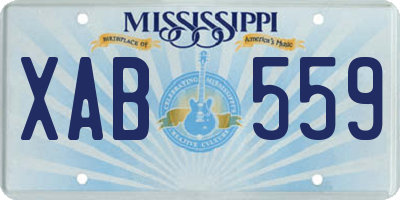 MS license plate XAB559