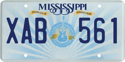 MS license plate XAB561