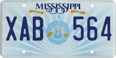 MS license plate XAB564