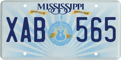 MS license plate XAB565