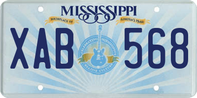 MS license plate XAB568