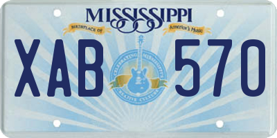 MS license plate XAB570