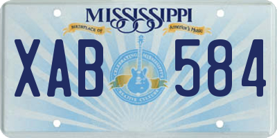 MS license plate XAB584