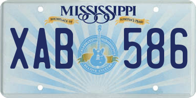 MS license plate XAB586