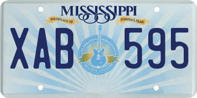 MS license plate XAB595