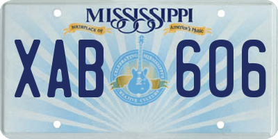 MS license plate XAB606