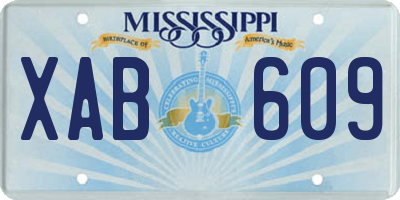 MS license plate XAB609