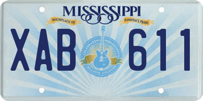 MS license plate XAB611