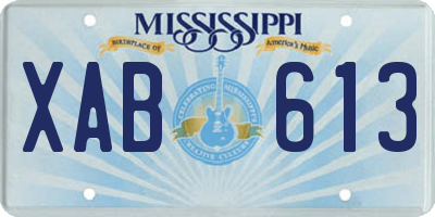 MS license plate XAB613