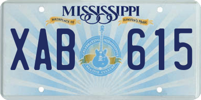 MS license plate XAB615