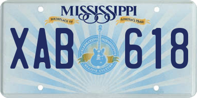 MS license plate XAB618