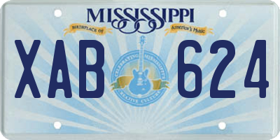 MS license plate XAB624