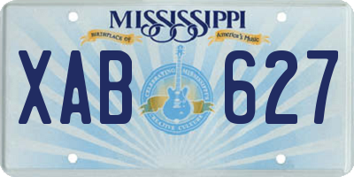 MS license plate XAB627