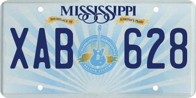 MS license plate XAB628