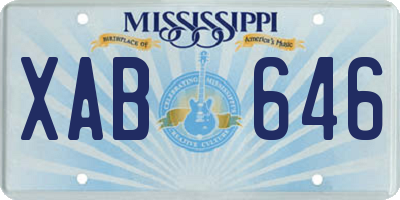 MS license plate XAB646