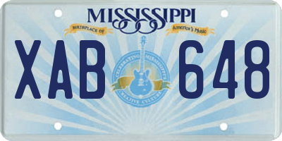 MS license plate XAB648