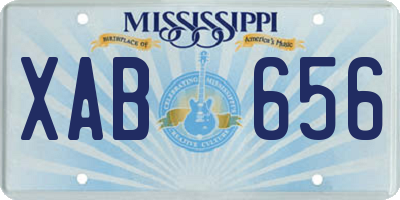 MS license plate XAB656