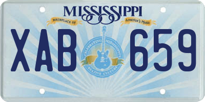 MS license plate XAB659