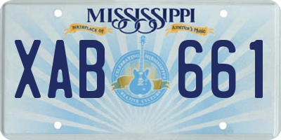 MS license plate XAB661